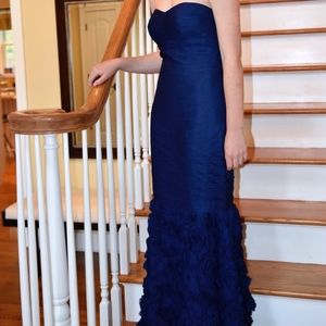 J S Collection Blue Size 2 Dress Strapless